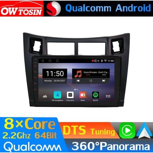 Qualcomm 8Core Android Car Media For Toyota Yaris XP90 Vitz Platz 2005-2012 GPS 360 Camera Radio CarPlay HIFI WiFi Optical HDMI