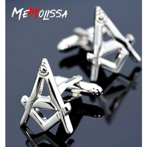 MeMolissa High Quality Cufflinks Classic Freemasonry cross designs copper material men cufflinks whoelsale&retail