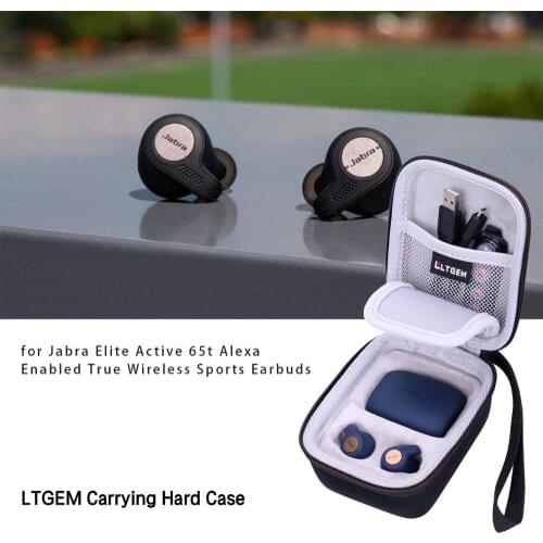 LTGEM EVA Carrying Hard Case for Jabra Elite Active 65t Alexa Enabled True Wireless Sports Earbuds
