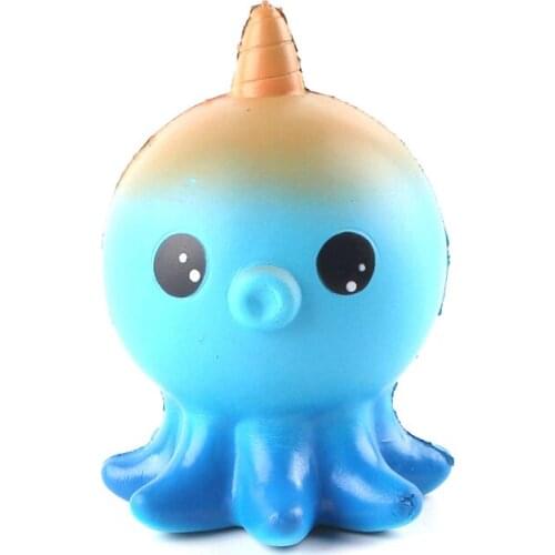 1 Pc Simulated Octopus Simulation Marine Animals Kawaii Facial Expression Cartoon Squishy Toy PU Slow Rebound Stress Relief Toys