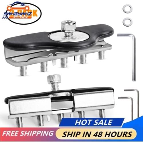 WHDZ 2Pc Car universal stainless steel LED/HID bar light Mounting bracket hood engine free punching LED work light strip bracket