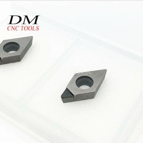 2pcs DCMT / DCMT070204 PCD for Aluminum polycrystalline diamond blade carbide insert aluminum blade CNC lathe cutting tool tur
