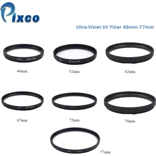 49mm 52mm 62mm 67mm 72mm 74mm 77mm Ultra-Violet UV Filter