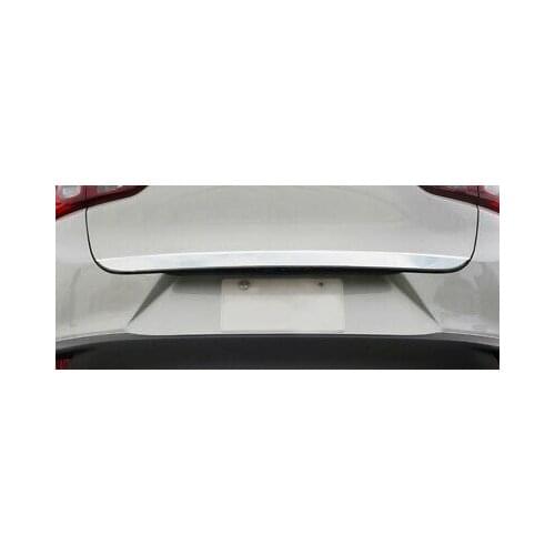 ABS Chrome Rear Tailgate Door Trunk Lid Cover Trim 1pcs For Mazda CX-3 2015-2018