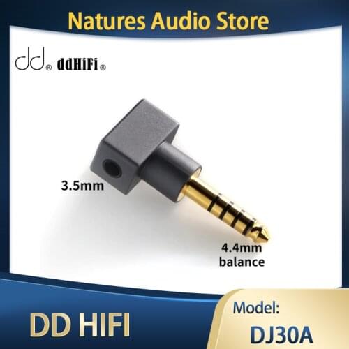 DD ddHiFi DJ30A, female 3.5 adapter. Apply to 3.5mm earphone cable, from 4.4 output such as Cayin iFi FiiO Hiby Shanling etc