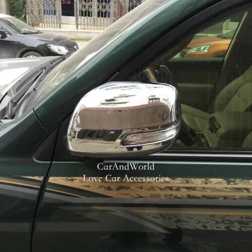 ABS Chrome Accessories For 2016 2017 Toyota Land Cruiser 200 Rear View Mirror Cover Side Molding Trim Decoration Car-Covers
