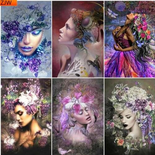 Full Diamond Square Embroidery 5D DIY Portrait Flower Diamond Painting Mosaic Art Picture Rhinestone Decoration Gift