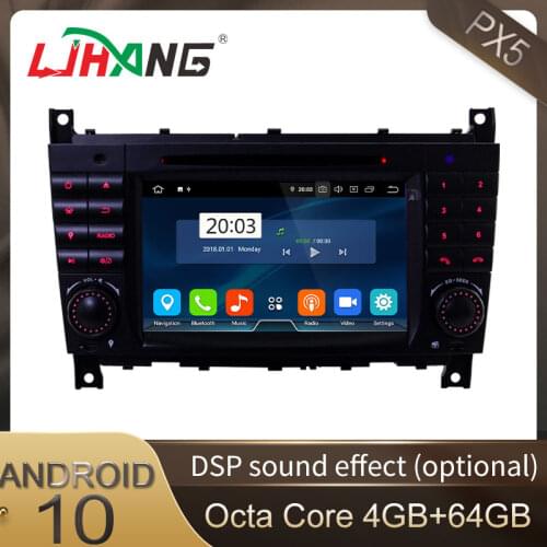 LJHANG 2 Din Car DVD Multimedia Player Android 10 For Mercedes Benz W203 CLK200 CLK22 C180 C200 GPS Navi WIFI Car Radio stereo