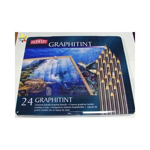 British Original Derwent imported 24 color graphitint color pencil hand drawing sketch graphite color pencil School Art Supplies