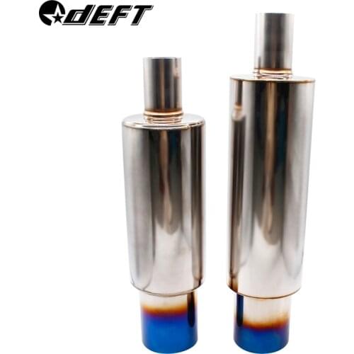 DEFT 50MM 2" To 88MM 3.5" Car Exhaust Pipe Mufflers Tail Universal High Quality Stainless Steel Exhaust Systems Racing Mufflers