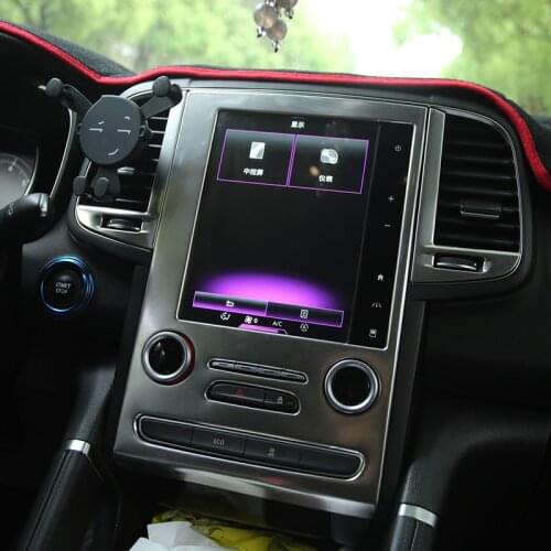 My Good Car Stainless steel navigation panel decorative stickers for Renault Koleos for Samsung QM6 2017 2018 Accessories