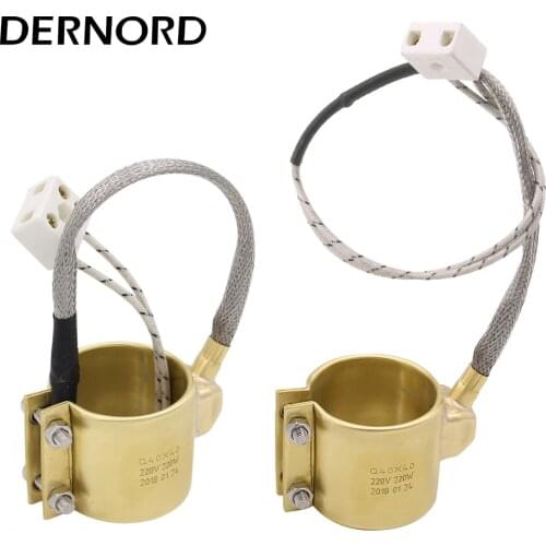 DERNORD 220v 280w/ 210w/ 240w 2pcs Electric Copper Barrel Brass Band Heater for Extruder