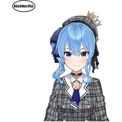HotMeiNi 13cm x 7.8cm for Deleted Hololive Anime Girl Motorcycle Car Stickers Bumper Window DIY JDM Accessories Decoration