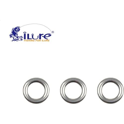 ILure 100pcs/lot Ocean Boat Fishing Swivel Stainless Steel Solid Ring Fishing Accessories