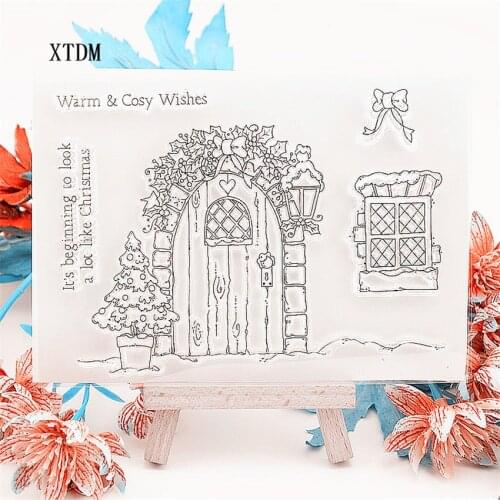 Hot selling wooden door transparent clear stamp / silicone seal roller stamp DIY scrapbook album / card production