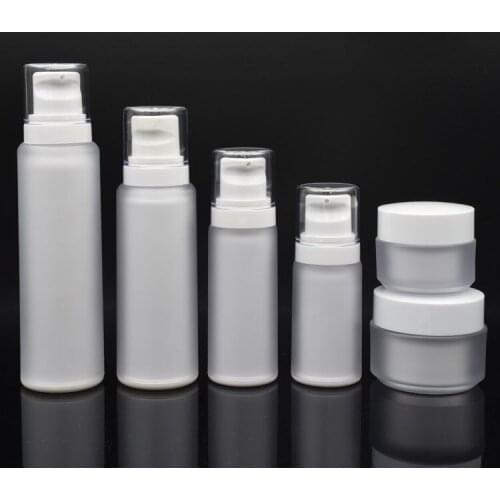 Frosted Plastic Lotion Bottle Beauty Skin Care Product Container Cosmetic Jar Pot Eye Shadow Face Cream Jar 50pcs