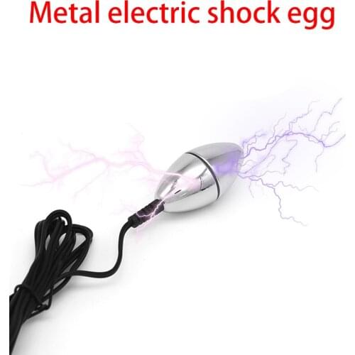 Electric Shock Metal Butt Plug Electro Bi-Polar Small Anal Plug E-Stim Vaginal Electrosex Electrode Stimulation Sex Toys
