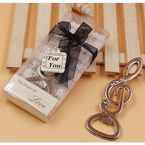 "The Music of LOVE" Symphony Musical Note Diamond Bottle Opener Wedding Favors Bridal Shower Party Gifts S2017240