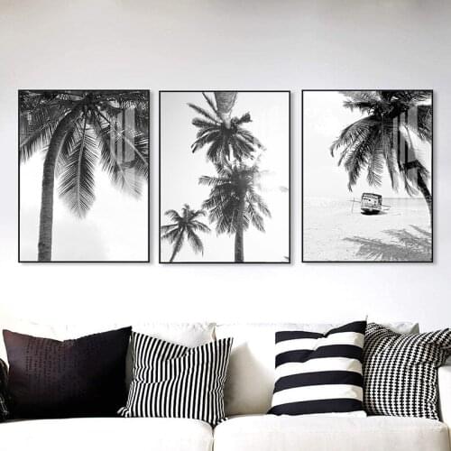 Nordic Wall Art Coconut Tree Canvas Painting Poster Print Decoration Picture Artwork Home Decor No Frame