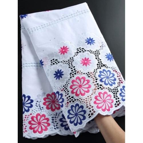 Latest Nigerian Lace Fabrics Pure Cotton African Lace Fabric 2021 High Quality Swiss Voile Lace In Switzerland For Wedding S2264