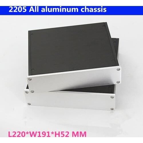 Hot sale 2205 DAC Amplifier Case Aluminum Chassis Power Supply DIY Case Small preamp/amplifier/DAC 220*191*52 MM