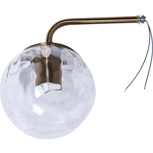 New Nordic Golden Glass Wall Lamp Bathroom Bedroom Stair Light Home Wall Lamp Lighting