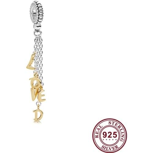 Original 925 Sterling Silver Charm Festival Gift Love Pendant Fit Pandora Women Bracelet & Necklace Diy Jewelry