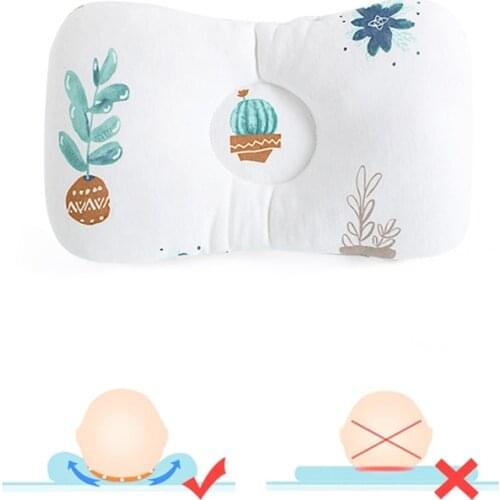 Newborn Sleep Support Concave Cartoon Pillow Baby Nursing Pillow Infant Printed Shaping Cushion Prevent Flat Head