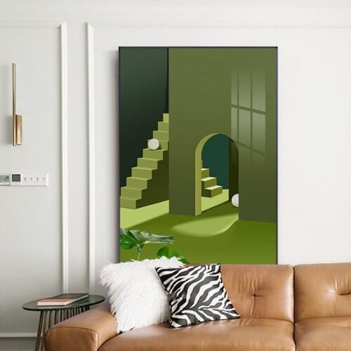 Building Poster Print Modern Wall Art Pictures for Living Room Abstract Balcony Canvas Painting Nordic Architecture Home Decor