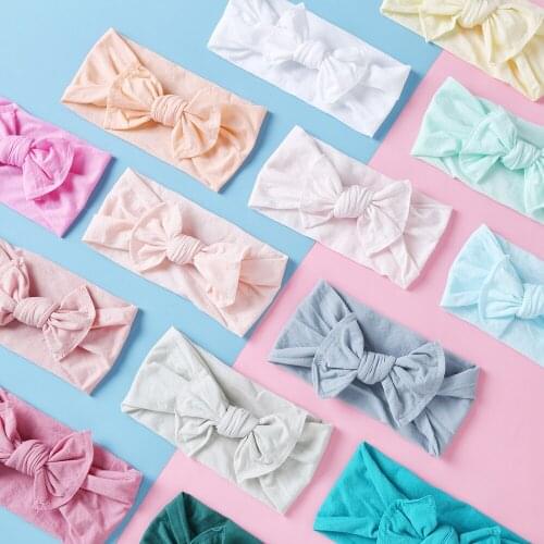 Nylon Baby Girl Headband For Children Elastic Head Wrap Wide Turban Infant Soft Hairbands Toddler Bandage Newborn Photo Props