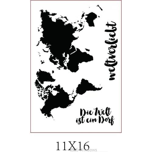 German Words Transparent Clear Stamps for DIY Scrapbooking/Card Making/Kids Christmas Fun Decoration Supplies ST0768