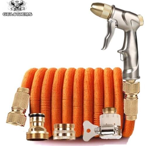 Expandable flexible water hose, hot sale 26ft-100ft, garden hose, plastic tube, car wash watering supplies with spray gun