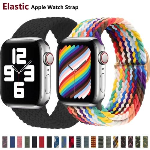 Nylon Fabric Strap for Apple Watch Band 44mm 40mm 38mm 42mm Elastic Soft Comfortable For iwatch series 3 4 5 6 se