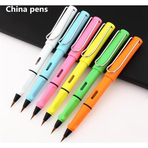 Luxury quality 444 Colour Calligraphy Brushes Fountain Pen Watercolor Brush pens Drawing Art student stationery supplies