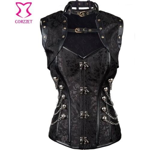 S-6XL Plus Size Corsets and Bustiers Women Gothic Corpetes E Espartilhos Sexy Bustier Jacket Steampunk Corset Burlesque Outfits