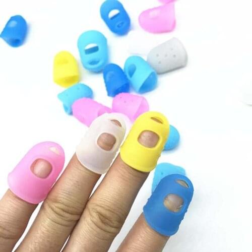 5pcs/lot silicone finger sleeve left finger sleeve beginner practice playing piano press string finger sleeve finger guard tool