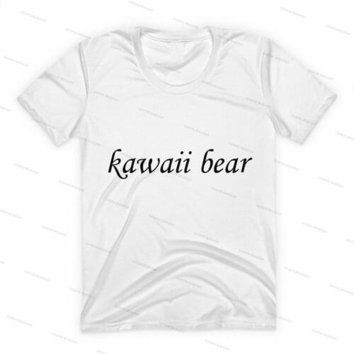 SOSHIRL Kawaii Anime T Shirt Hipster Funny Cool T-shirt Women/mens Summer Harajuku Pink Bear Tops Plus Size Dropship