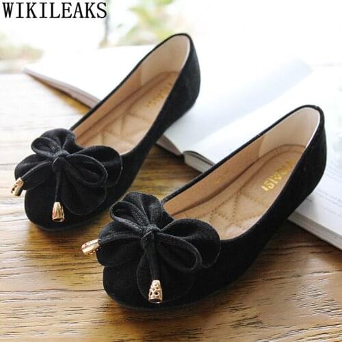 Slip on Shoes for Women Leather Casual Flat Shoes Round Toe Butterfly-knot Loafers Boat Shoes Woman Chaussure Femme Luxe Marque