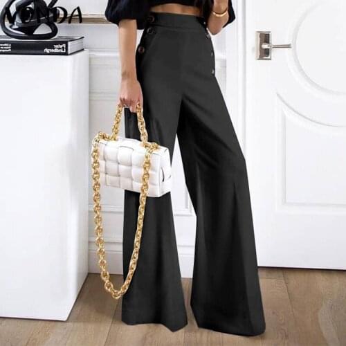 Женские брюки с высокой талией VONDA China At AliExpress