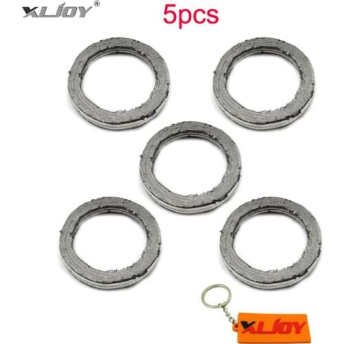 XLJOY 5pcs GY6 Exhaust Muffler Gasket 22mm For 49cc 50cc 125cc 150cc Chinese Moped Scooter ATV Quad Go Kart Buggy