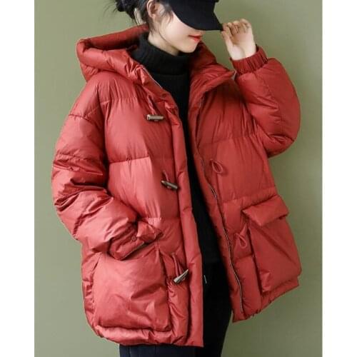 Winter Jacket 2021 Oversized Womens Parkas Puffer Cotton Hoodies Korean Loose Thick Warm Coat Elegant Female Top Casaco Feminino