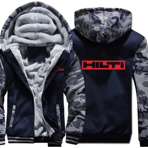 Wintertime New Styie Hilti Machine Hoodies Winter Camouflage Sleeve Jacket Men Fleece Hilti Tools Sweatshirts