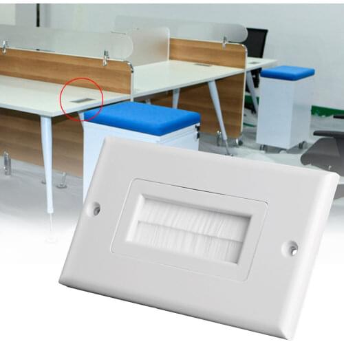 1 Single Gang Bristle Brush Wall Plate Port Insert Cover Outlet 120 Mount Panel