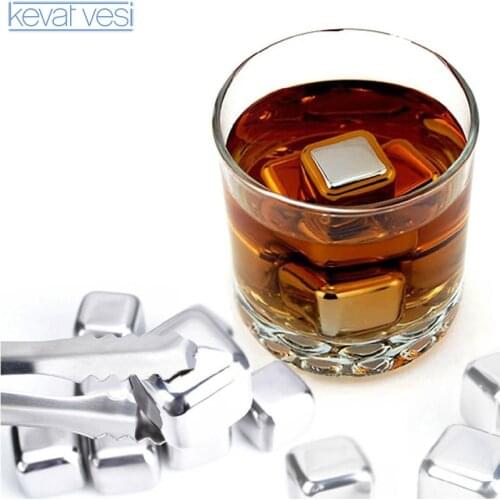 1PC Stainless Steel Ice Cube Reusable Chilling Stones for Whiskey Wine Party Vodka Beer Chiller Wine Cooler For Drinks