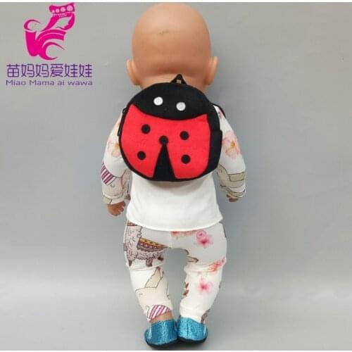 1pcs Plush backpack for 18 inch girl doll bag accessories baby doll cute cartoon bag