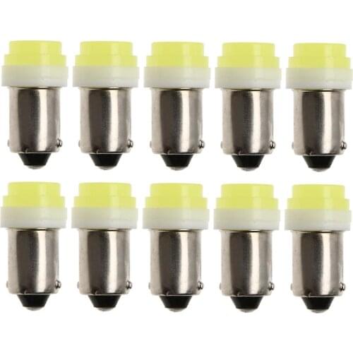 10pcs BA9S Ceramic COB LED Car License Plate Lights Bulb Reading Lamp