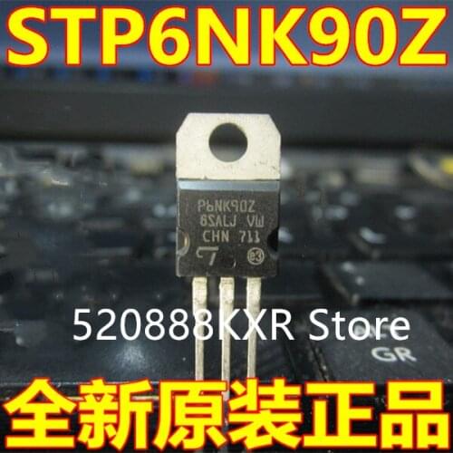 10pcs/lot STP6NK90Z P6NK90Z P6NK90 TO-220 900V 6A new original