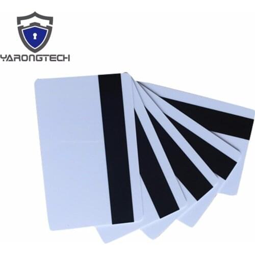 10pcs PVC Blank White Plastic Cards 30Mil LoCo Magnetic card Mag Stripe printable for card printer CR80