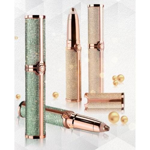 12Set/Lot Eyebrow Trimmer Razor Mini Lady Hair Remover Battery Electric USB Charging Cross-Border Lipstick Shaver HA2378