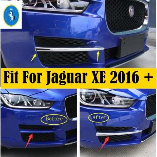 Accessories Exterior Refit Kit Front Head Fog Lights Lamps Eyelid Eyebrow Cover Trim For Jaguar XE 2016 2017 2018 2019